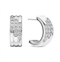 Earrings Ti Sento Milano Woman in Silver Cubic Zirconia 78053ZI